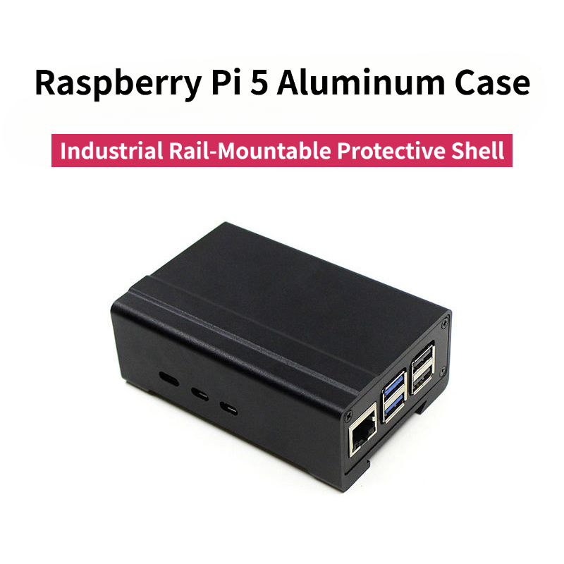 Argon One V3 M.2 Nvme Case - Raspberry Pi 5 Aluminum DIN‑Rail Case