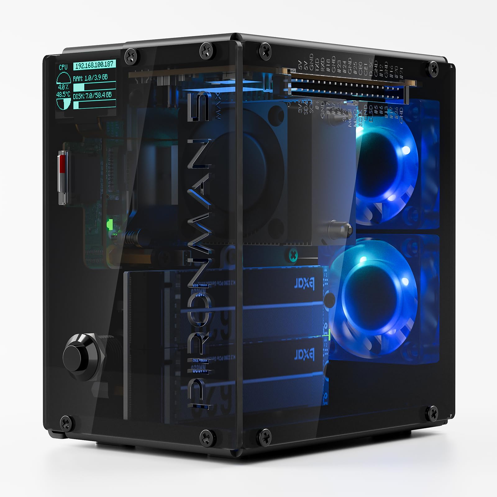 Pironman 5-MAX Dual NVMe M.2 S - огляд і ціна Raspberry Pi Ai Kit Hailo-8L
