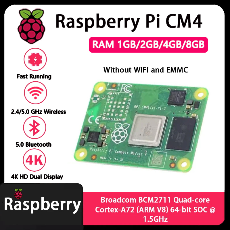 Raspberry Pi CM4 1GB/2GB/4GB/8 - огляд і ціна Raspberry Pi Compute Module 4 8Gb 32Gb Emmc