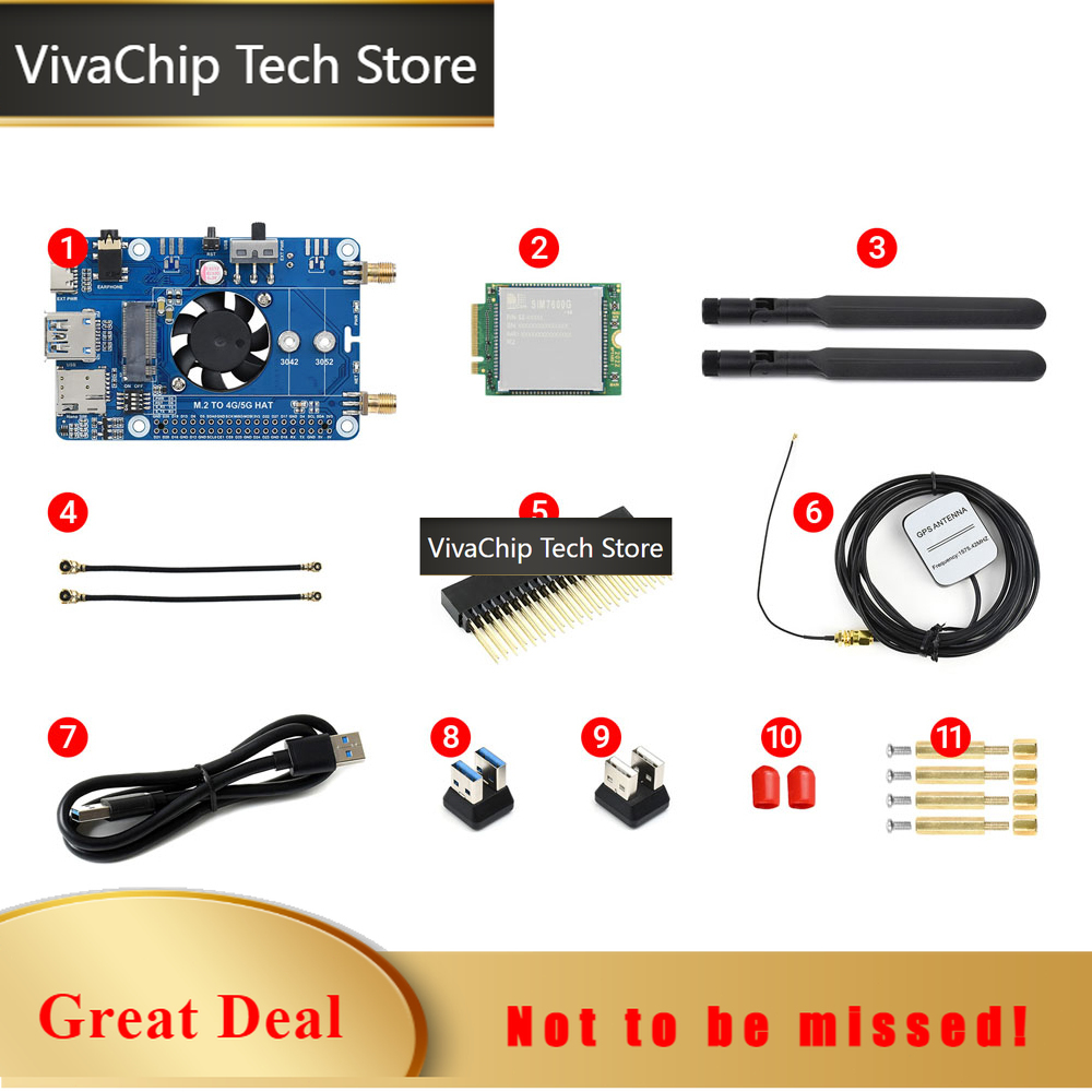 VivaChip Tech4G LTE GPS HAT Co - огляд і ціна Raspberry Pi 4 8Gb Ram Kit